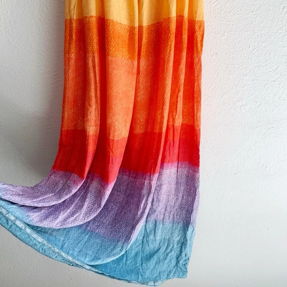 Anthropologie x Carla Weeks Setting Sun Strappy Maxi Dress Sz Small - Picture 4 of 9